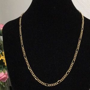 Gold Plated 14K Fígaro Link Necklace